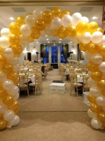 Gold and White Arch