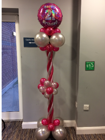 Twisting balloon column